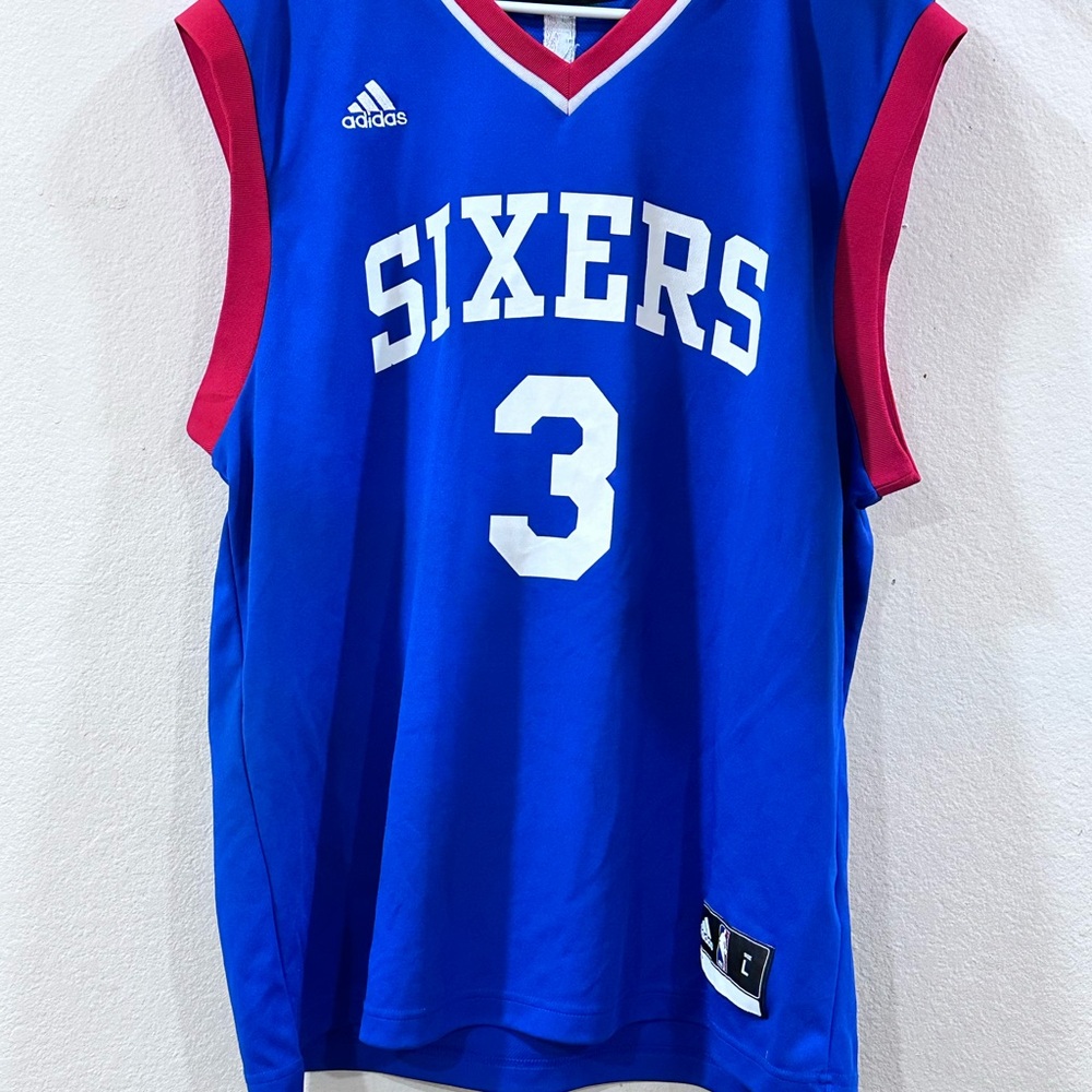 Allen Iverson Sixers Blue and Red Jersey
